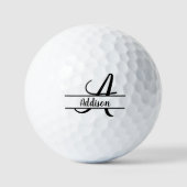 Stilvolle Letter-A-Monogramm mit personalisierbare Golfball (Vorderseite)