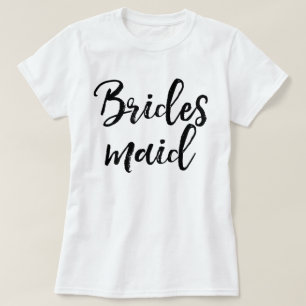 Stilvolle Lettering-Bürstentypografie Brautjungf T-Shirt