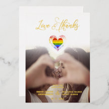 Stilvolle Liebe & Dankeschön LGBT Regenbogen Stolz