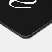 Stilvolle Liebe Design Weißes Script Schwarzer Hin Schreibtischunterlage (Ecke)