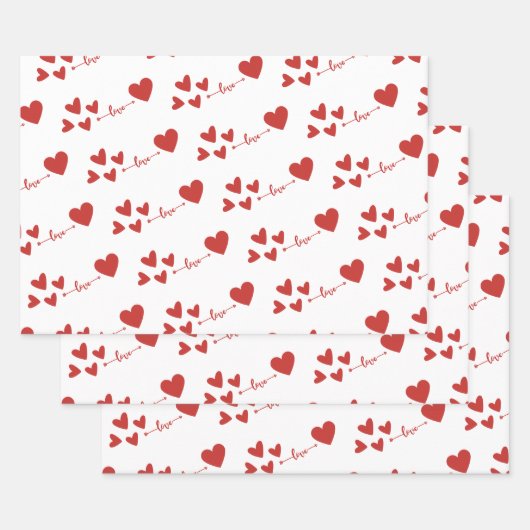 Stilvolle Liebe Geschenkpapier Set (Set)