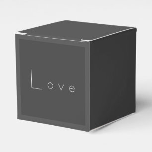 Stilvolle Liebe-Hochzeit in Grau Geschenkschachtel