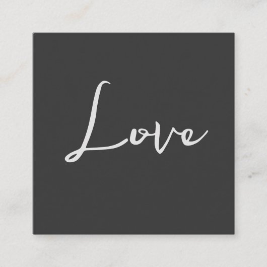 Stilvolle Liebe-Hochzeit mit grauem Hintergrund Begleitkarte (Vorderseite)