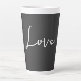 Stilvolle Liebe-Hochzeit mit grauem Hintergrund Milchtasse