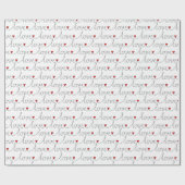 Stilvolle Liebe mit Herz-Muster Geschenkpapier (Flach)