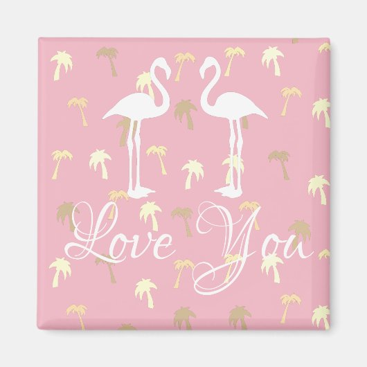 Stilvolle Liebe You Palm Trees Motivation Magnet (Vorne)
