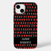 Stilvolle Lieben Red Hearts Muster Personalisiert Case-Mate iPhone Hülle (Rückseite)