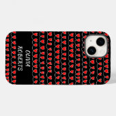 Stilvolle Lieben Red Hearts Muster Personalisiert Case-Mate iPhone Hülle (Rückseite (Horizontal))