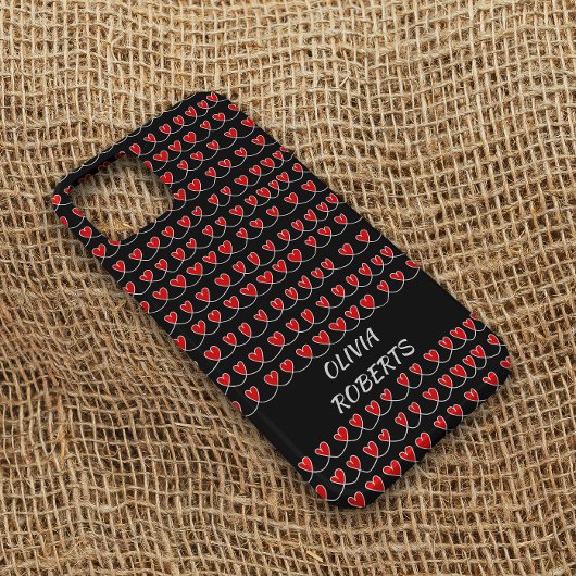 Stilvolle Lieben Red Hearts Muster Personalisiert Case-Mate iPhone Hülle