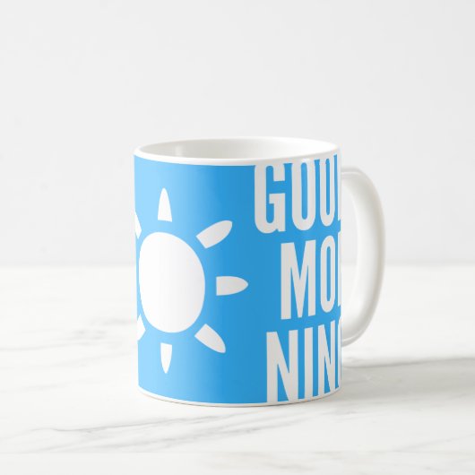 Stilvolle Light Blue Good Morning Sun Tee Tasse (VorderseiteRechts)
