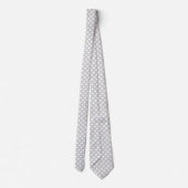 Stilvolle Light Gray und White Polka Dot Neck Tie Krawatte (Rückseite)