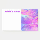 Stilvolle Lila Abstrakt Feathers Post-it Klebezettel (Vorderseite)