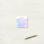 Stilvolle Lila Abstrakte Wasserfarbenhochzeit Post-it Klebezettel (Auf Schreibtisch)