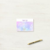 Stilvolle Lila Abstrakte Wasserfarbenhochzeit Post-it Klebezettel (Auf Schreibtisch)