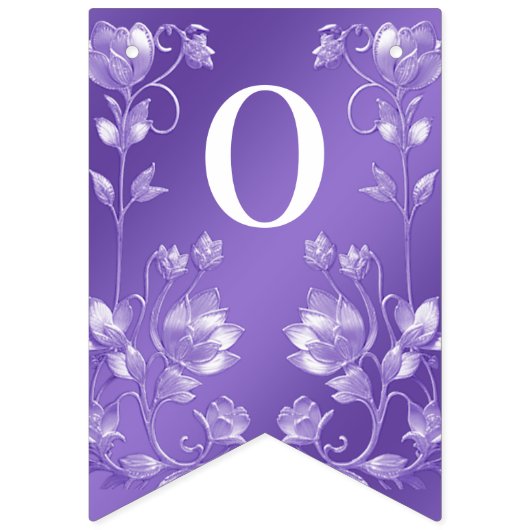 Stilvolle Lila Bläserei Wimpelkette (Zweite Fahne)