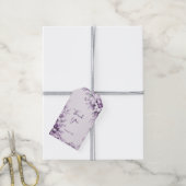 Stilvolle lila Blumen-Geschenkanhänger Geschenkanhänger (Mit Garn)