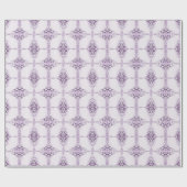 Stilvolle lila Blumen Geschenkpapier (Flach)