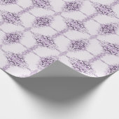 Stilvolle lila Blumen Geschenkpapier (Ecke)