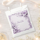 Stilvolle lila Blumen Geschenktüte Geschenktütchen (Ausgeschnitten)