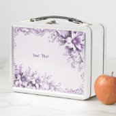 Stilvolle lila Blumen Lunchbox (Beispiel)