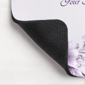 Stilvolle lila Blumen-Mauspad Mousepad (Ecke)