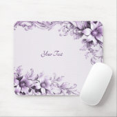 Stilvolle lila Blumen-Mauspad Mousepad (Mit Mouse)