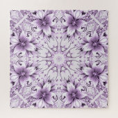 Stilvolle lila Blumen Puzzle (Horizontal)