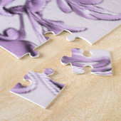 Stilvolle lila Blumen Puzzle (Seite)