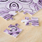 Stilvolle lila Blumen Puzzle (Seite)