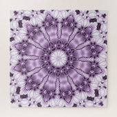 Stilvolle lila Blumen Puzzle (Horizontal)