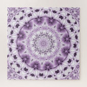 Stilvolle lila Blumen Puzzle (Horizontal)