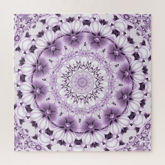 Stilvolle lila Blumen Puzzle (Vertikal)