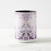 Stilvolle lila Blumen Tasse (Zentrum)