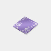 Stilvolle Lila Blumenpost - Anmerkungen Post-it Klebezettel (angewinkelt)