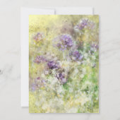 Stilvolle Lila Blüte Einladung (Rückseite)
