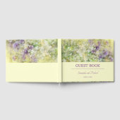 Stilvolle Lila Blüte Gästebuch (Voll)