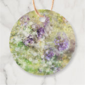 Stilvolle Lila Blüte Geschenkanhänger (Rückseite)