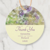 Stilvolle Lila Blüte Geschenkanhänger (Vorderseite)