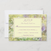 Stilvolle Lila Blüte RSVP Karte (Vorderseite)