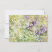 Stilvolle Lila Blüte RSVP Karte (Rückseite)