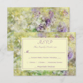 Stilvolle Lila Blüte RSVP Karte (Vorne/Hinten)