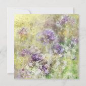 Stilvolle Lila Blüte Save The Date (Rückseite)