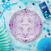 Stilvolle Lila Dekorationsplatte Pappteller (Party)