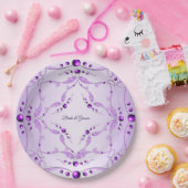 Stilvolle Lila Dekorationsplatte Pappteller (Party)