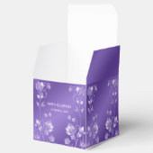 Stilvolle Lila Floral Favor Box Geschenkschachtel (Geöffnet)
