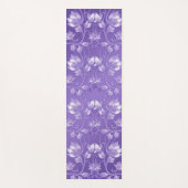 Stilvolle Lila Floral Yoga Mat Yogamatte (Vorderseite)