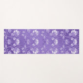 Stilvolle Lila Floral Yoga Mat Yogamatte (Vorderseite (Horizontal))