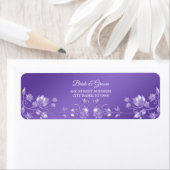 Stilvolle Lila florale Rücksendeadresse (Insitu)