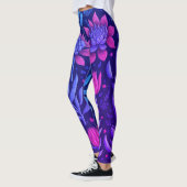 Stilvolle Lila Garden Sukkulents Blumenmuster Leggings (Links)