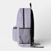Stilvolle Lila geometrische Pfeile Monogramm-Initi Bedruckter Rucksack (Rechts)